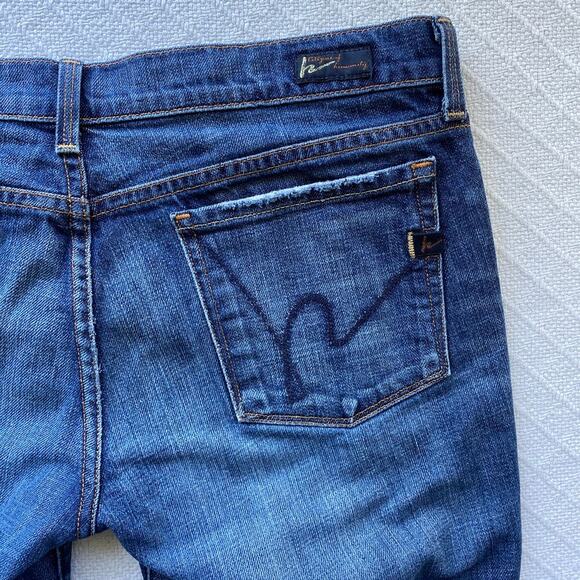 Citizens of Humanity Kelly #063 Low Waist Cropped Jeans Medium Wash Denim 31 - Picture 6 of 13
